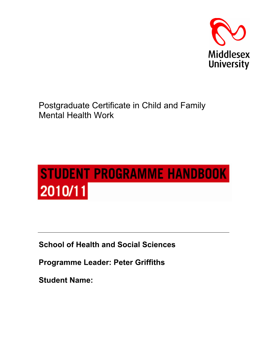 Postgraduate Certificate in Child and Family Mental Health Work