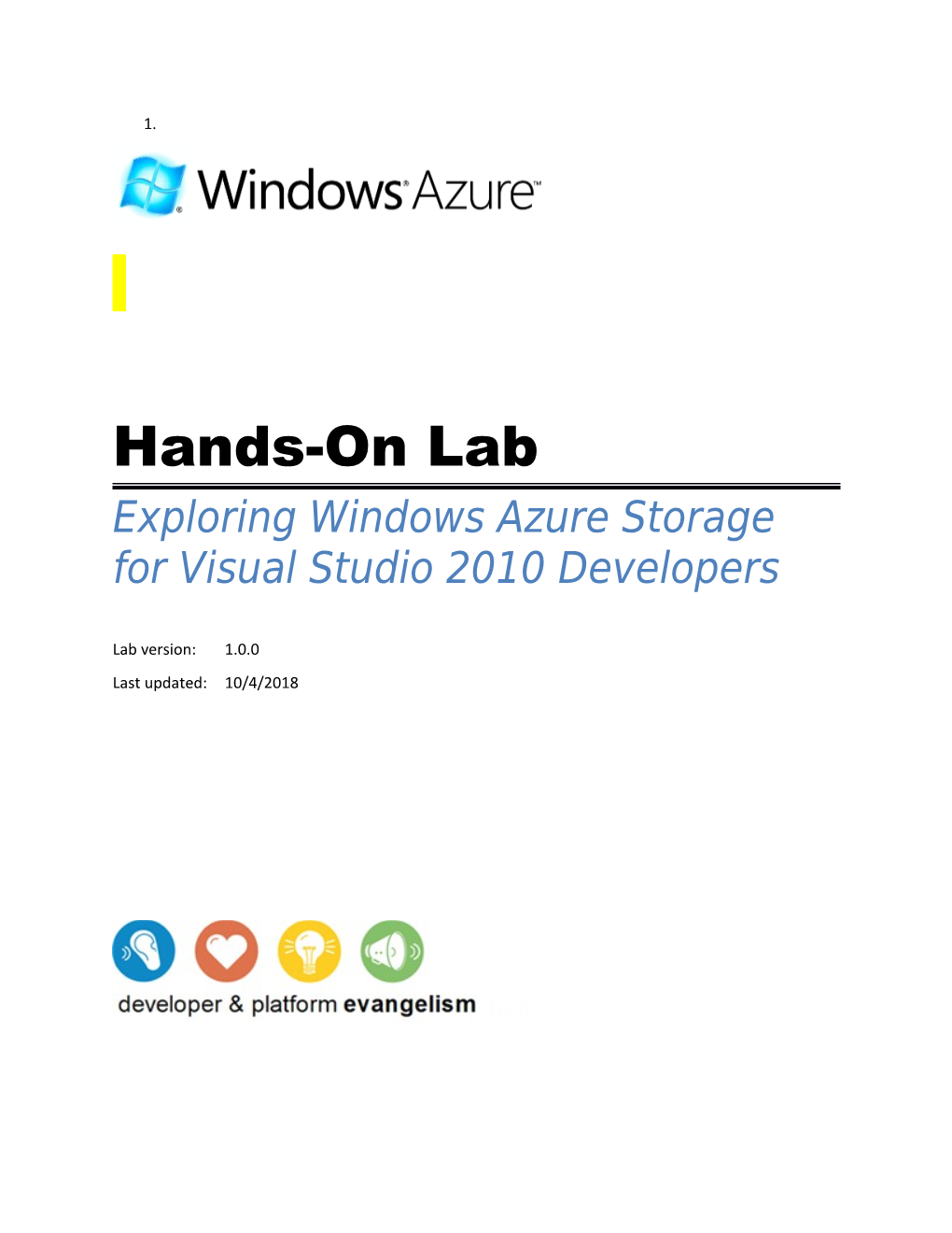 Exploring Windows Azure Storage for Visual Studio 2010 Developers