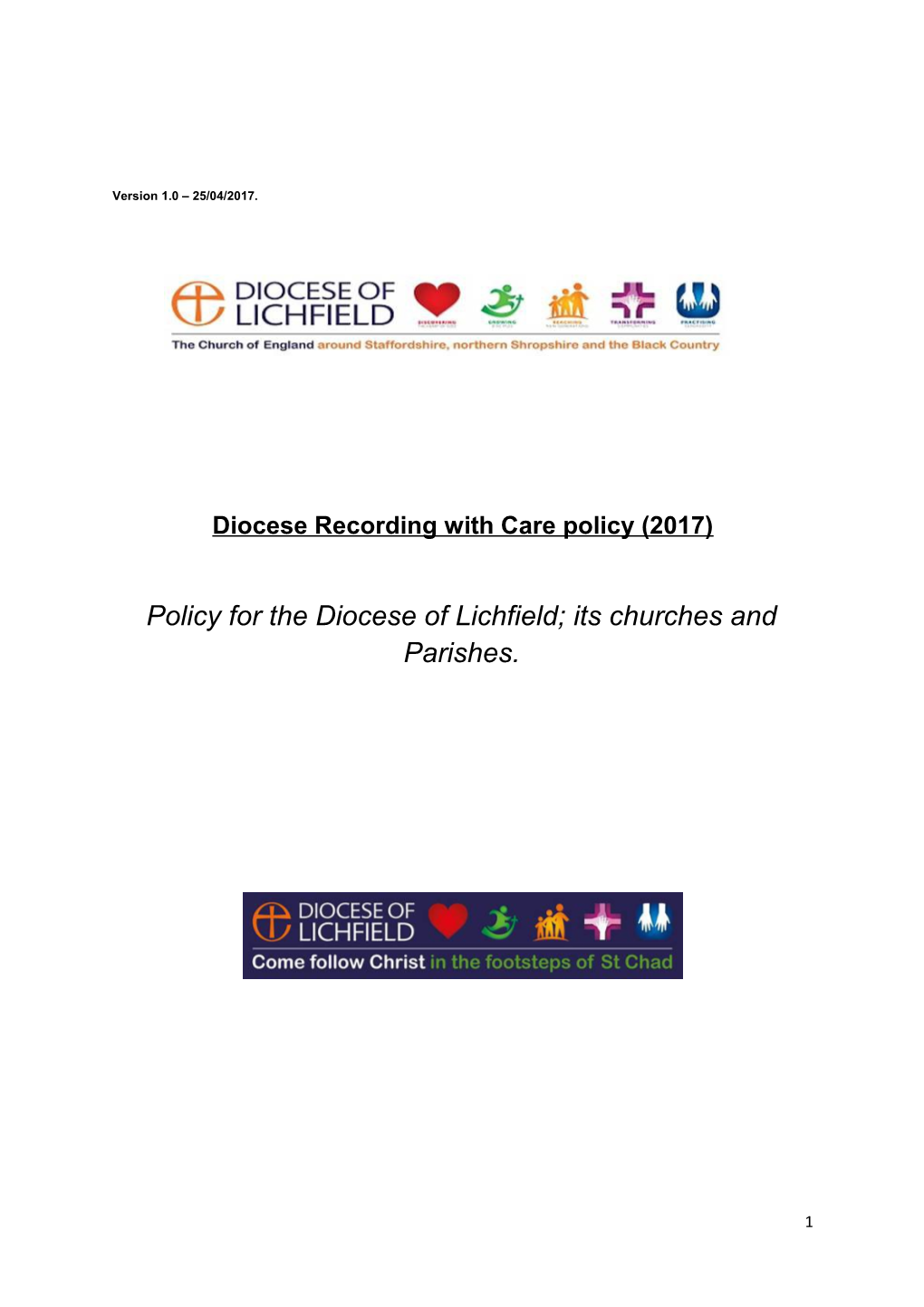 Diocese Recording with Care Policy (2017)