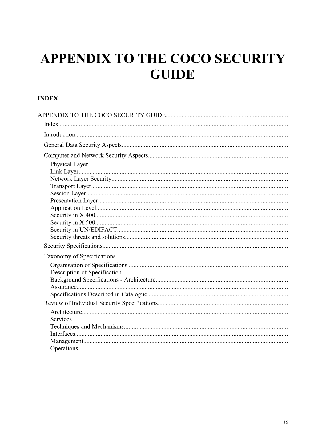 Appendix to the Coco Security Guide