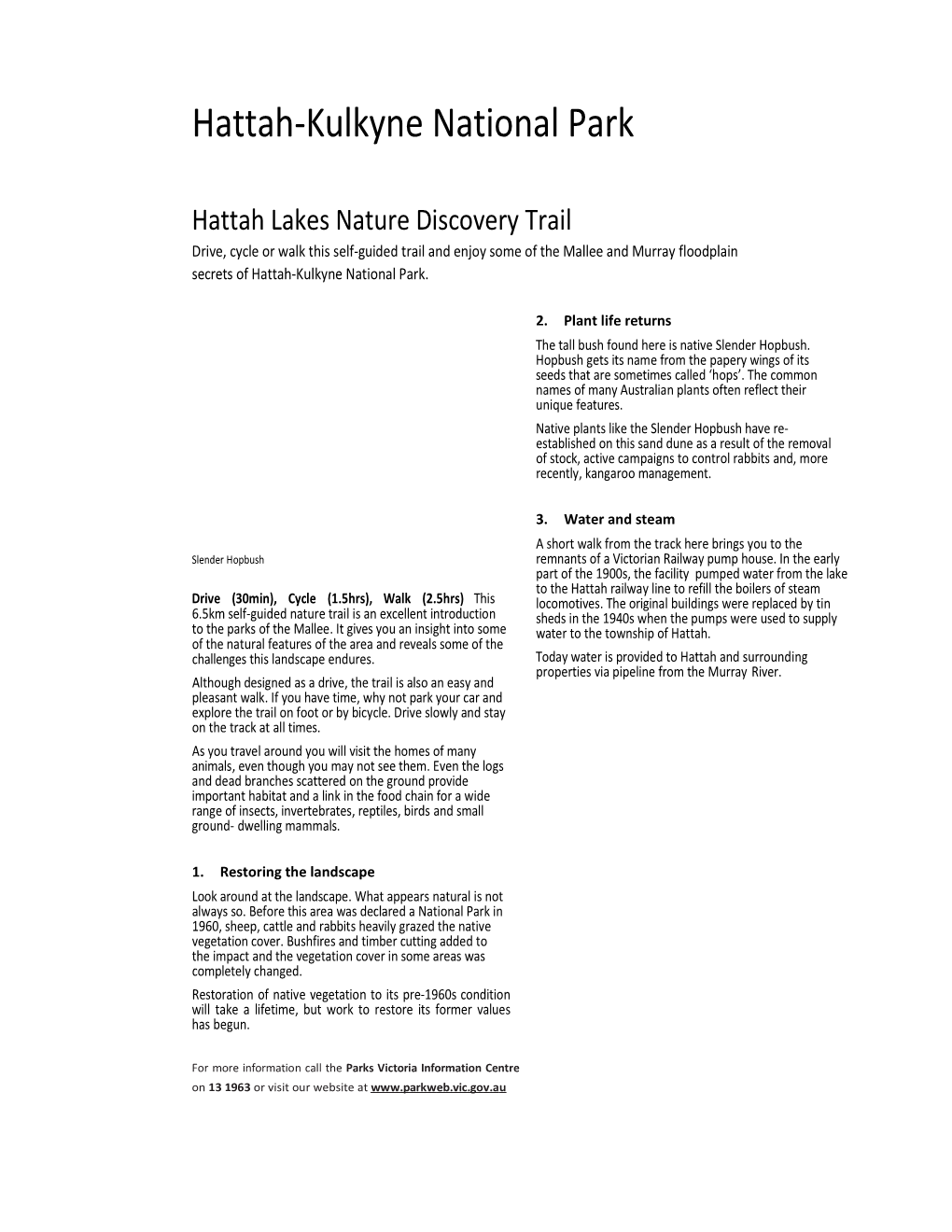 Hattah Lakes Nature Discovery Drive Dec 14