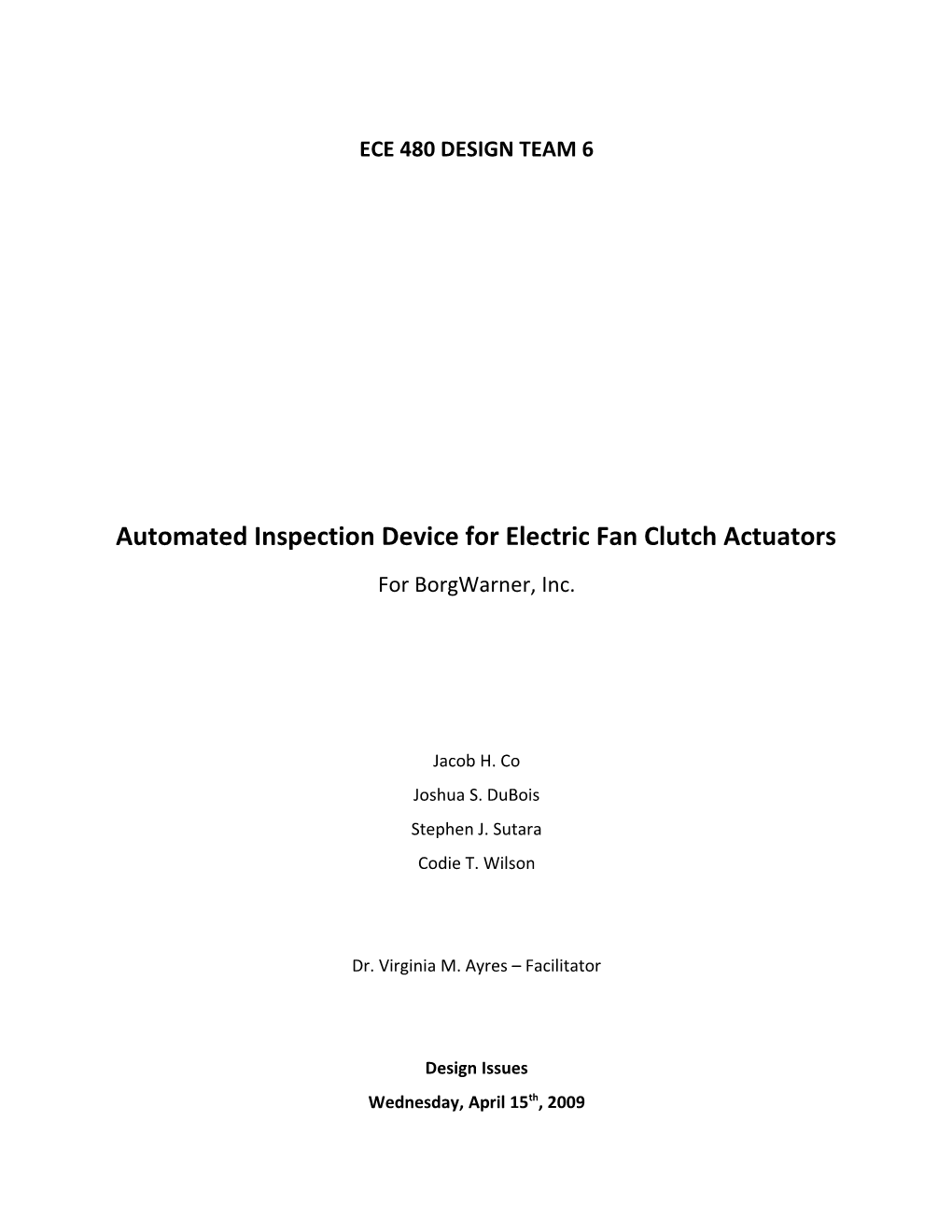 Automated Inspection Device for Electric Fan Clutch Actuators