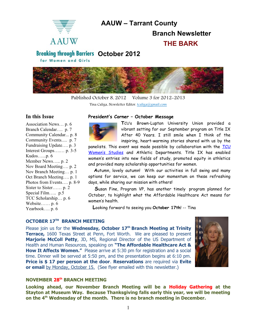Published October 8, 2012 Volume 3 for 2012-2013