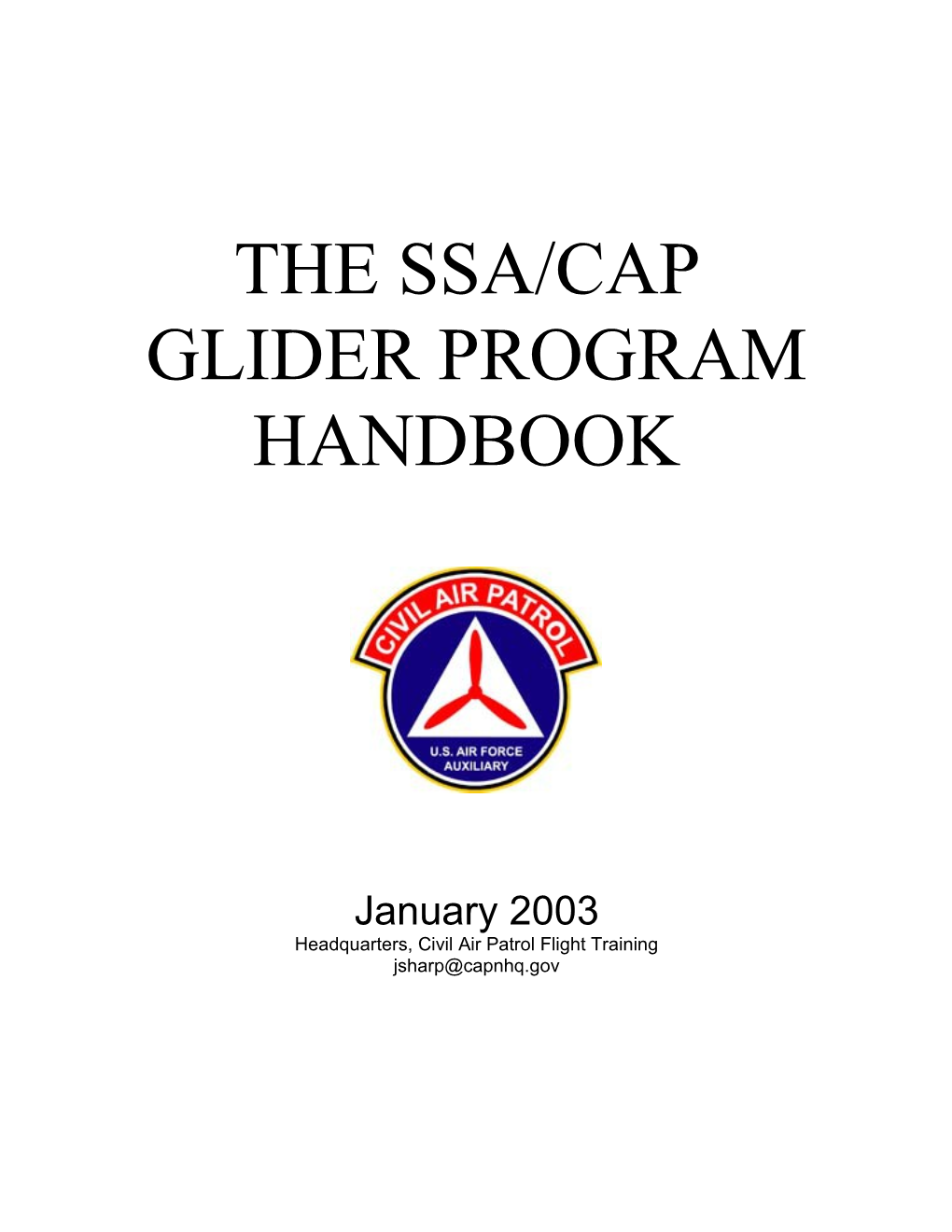 The Ssa/Cap Glider Program