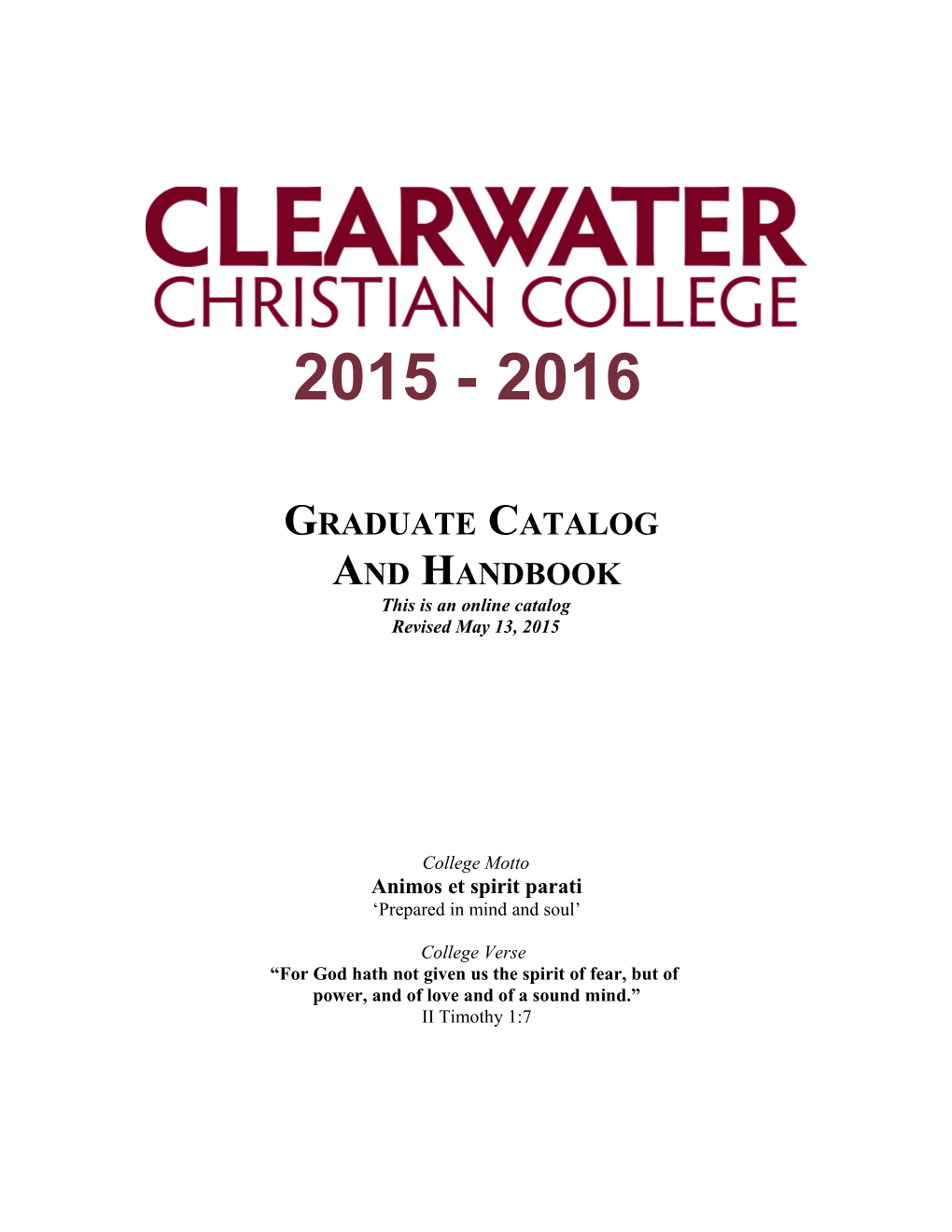 Graduate Catalog