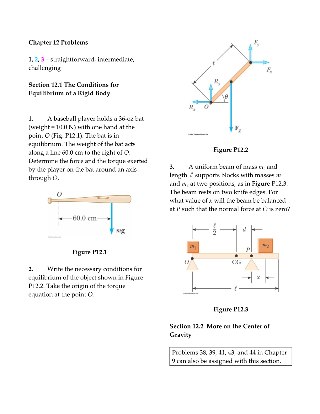 Section12.1 the Conditions for Equilibrium of a Rigid Body