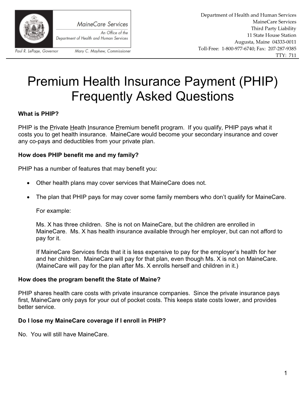 Premium Health Insurance Payment