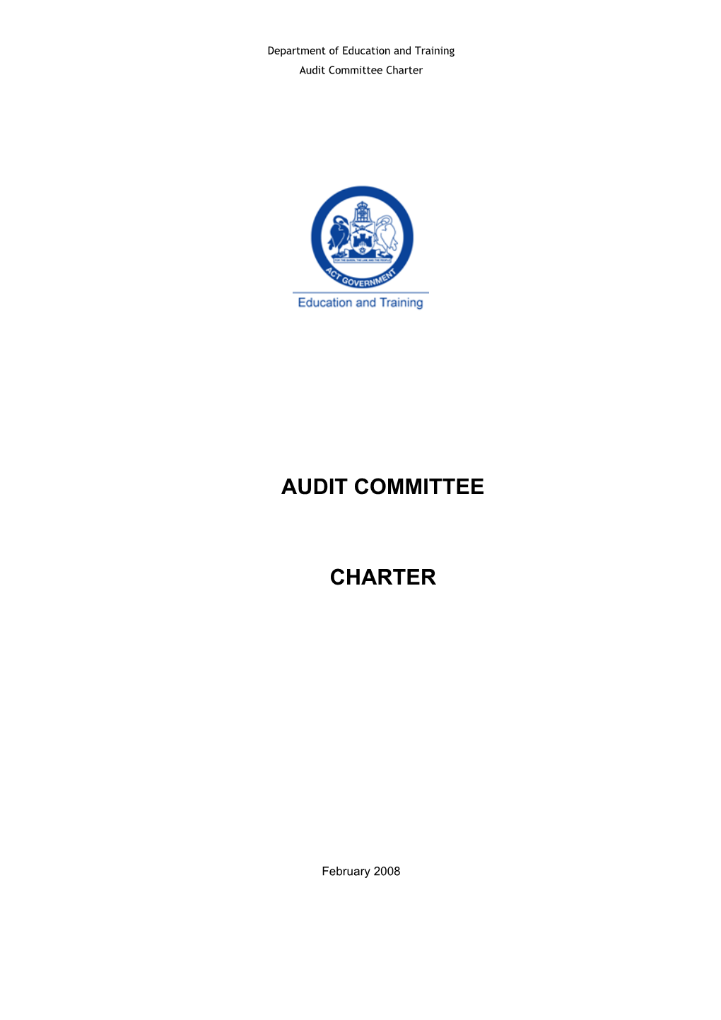 Model Audit Committee Charter FMA Entity
