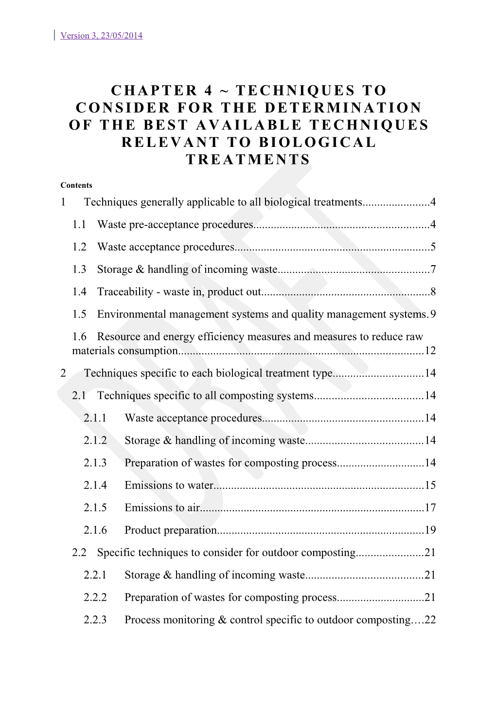 Chapter 4 Techniques to Consider for the Determination of the Best Available Techniques