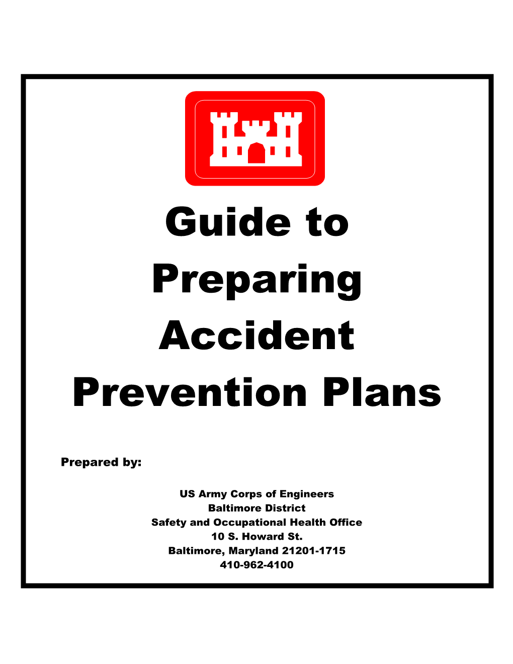 Guide to Preparing Accident Prevention Plans