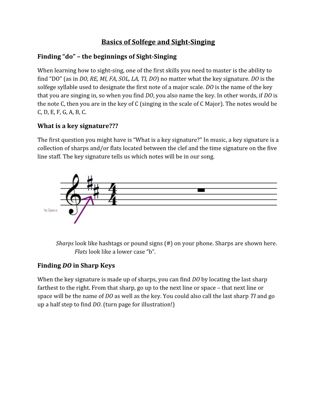 Basics of Solfege and Sight-Singing