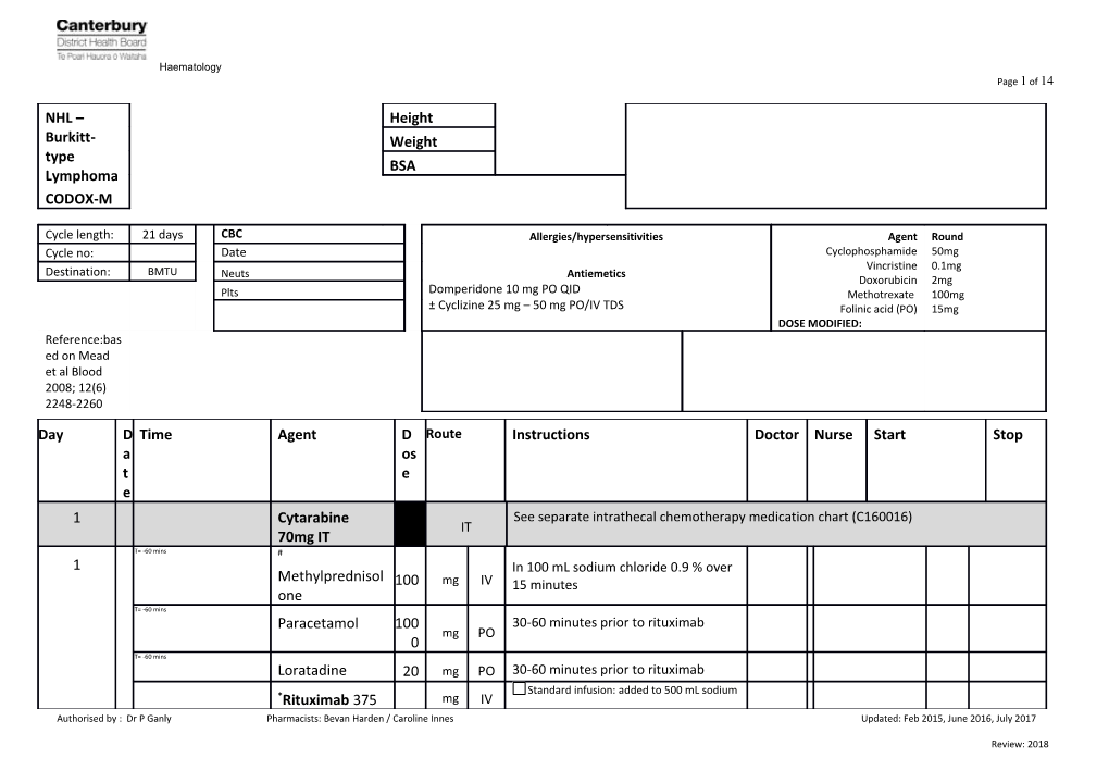 * See Recording Chart Page 9