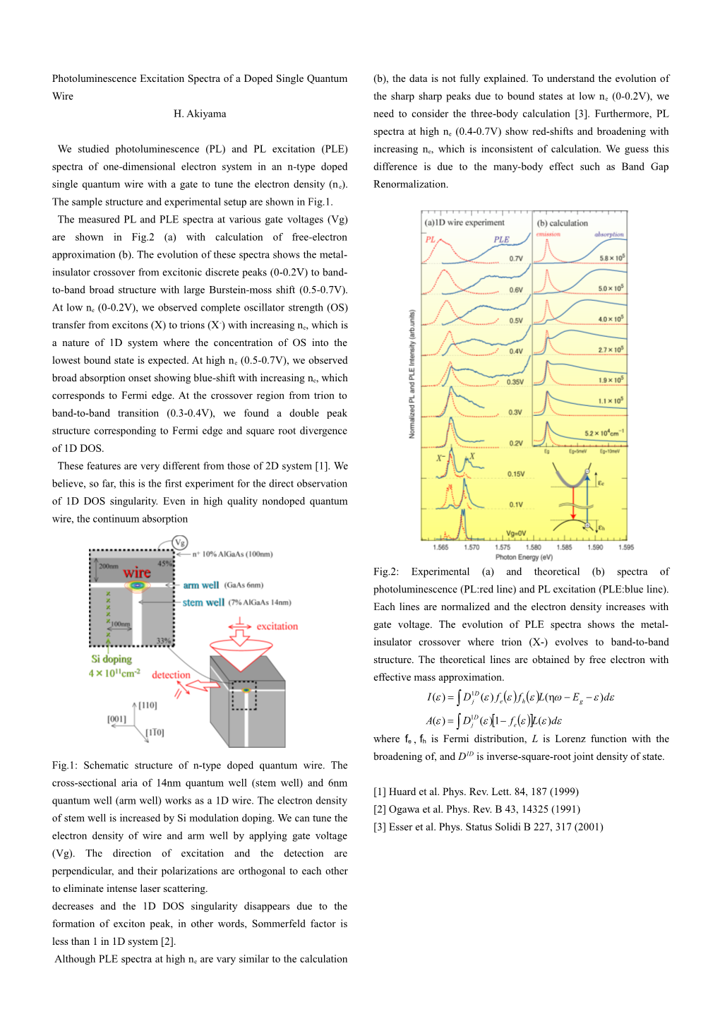 Photoluminescence Excitation Spectra of a Doped Single Quantum Wire