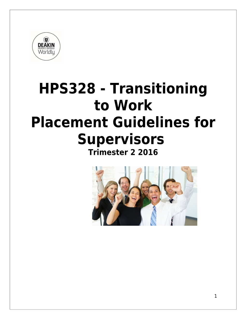 Placement Guidelines for Supervisors
