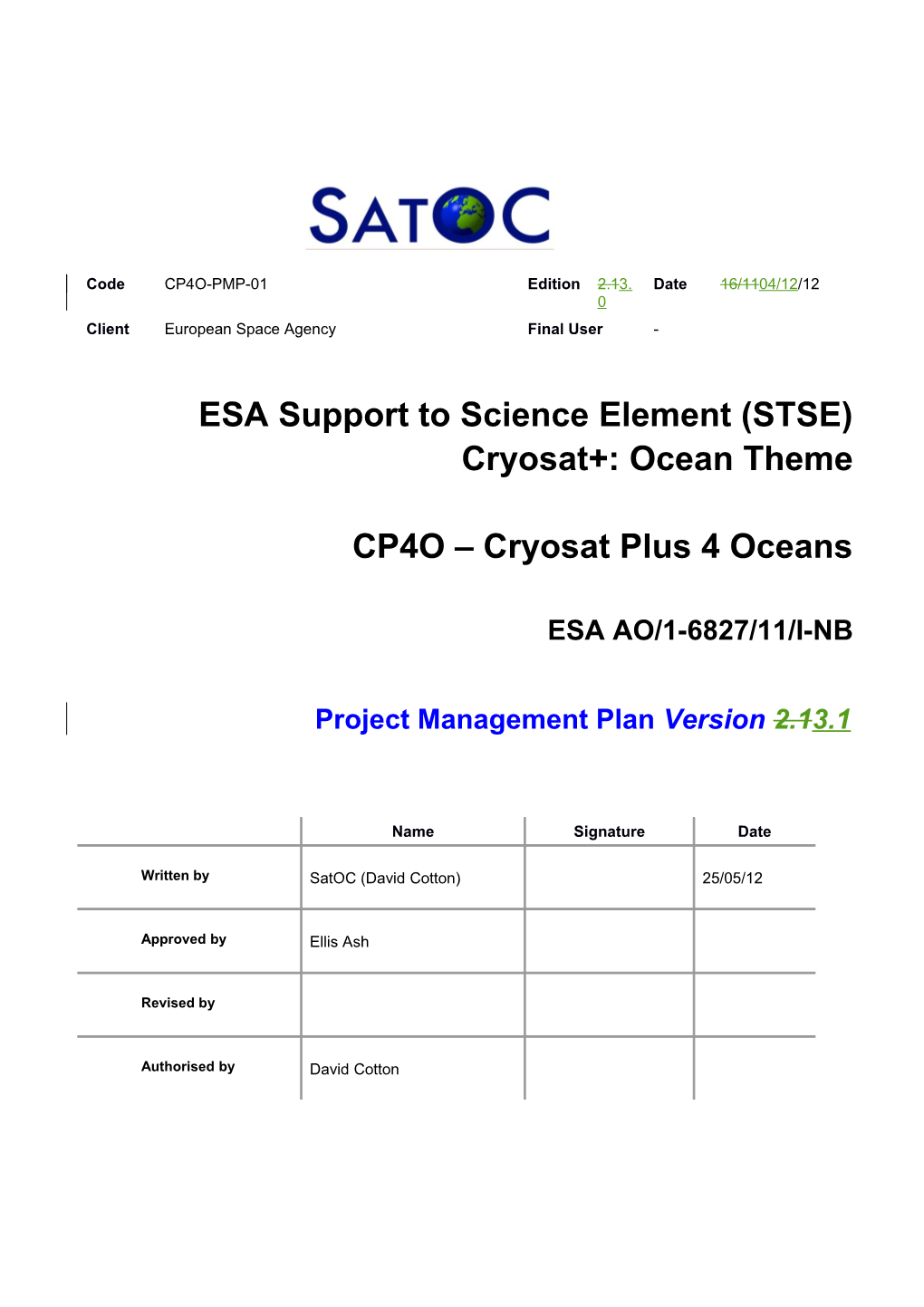 ESA Support to Science Element (STSE)