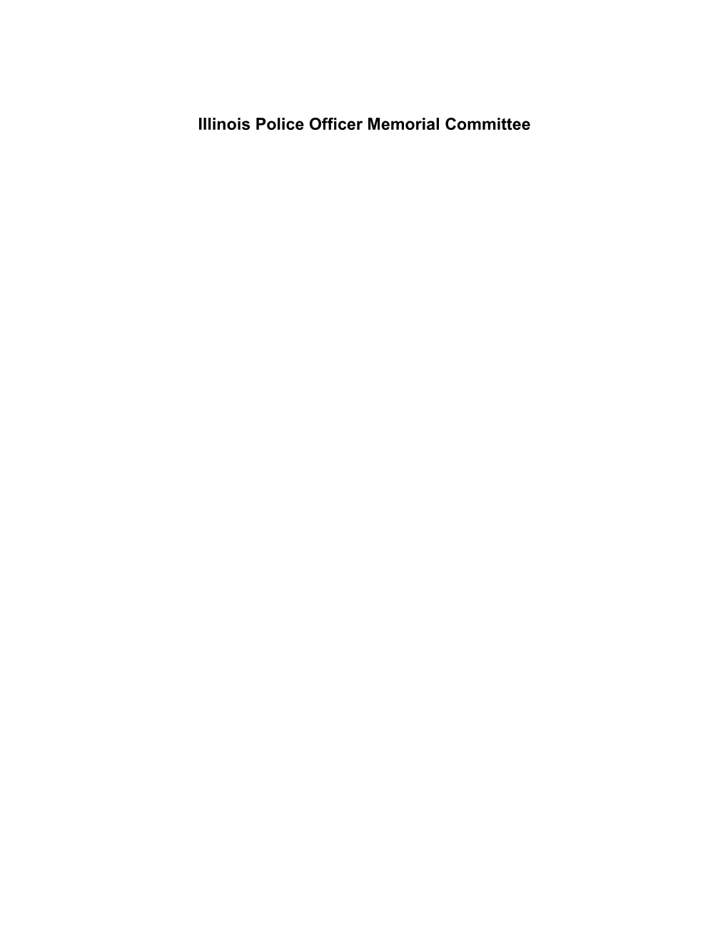 Illinoispolice Officer Memorial Committee