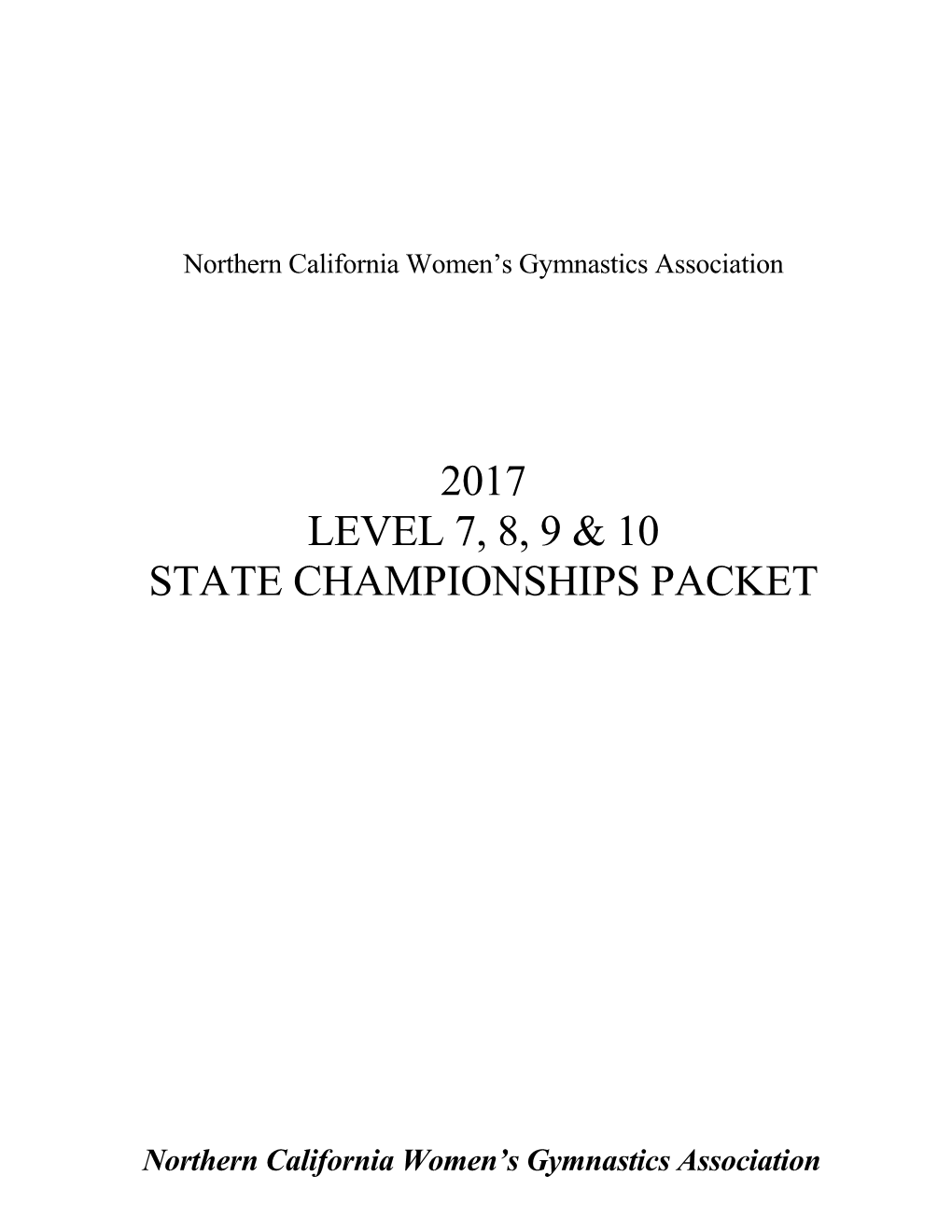 Northern California Women S Gymnastics Association