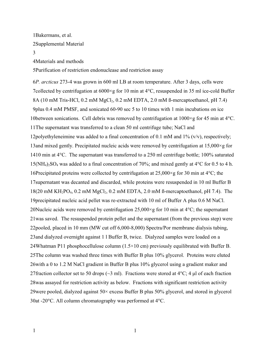 Site-Directed Mutagenesis and Characterization of Deletion Mutants