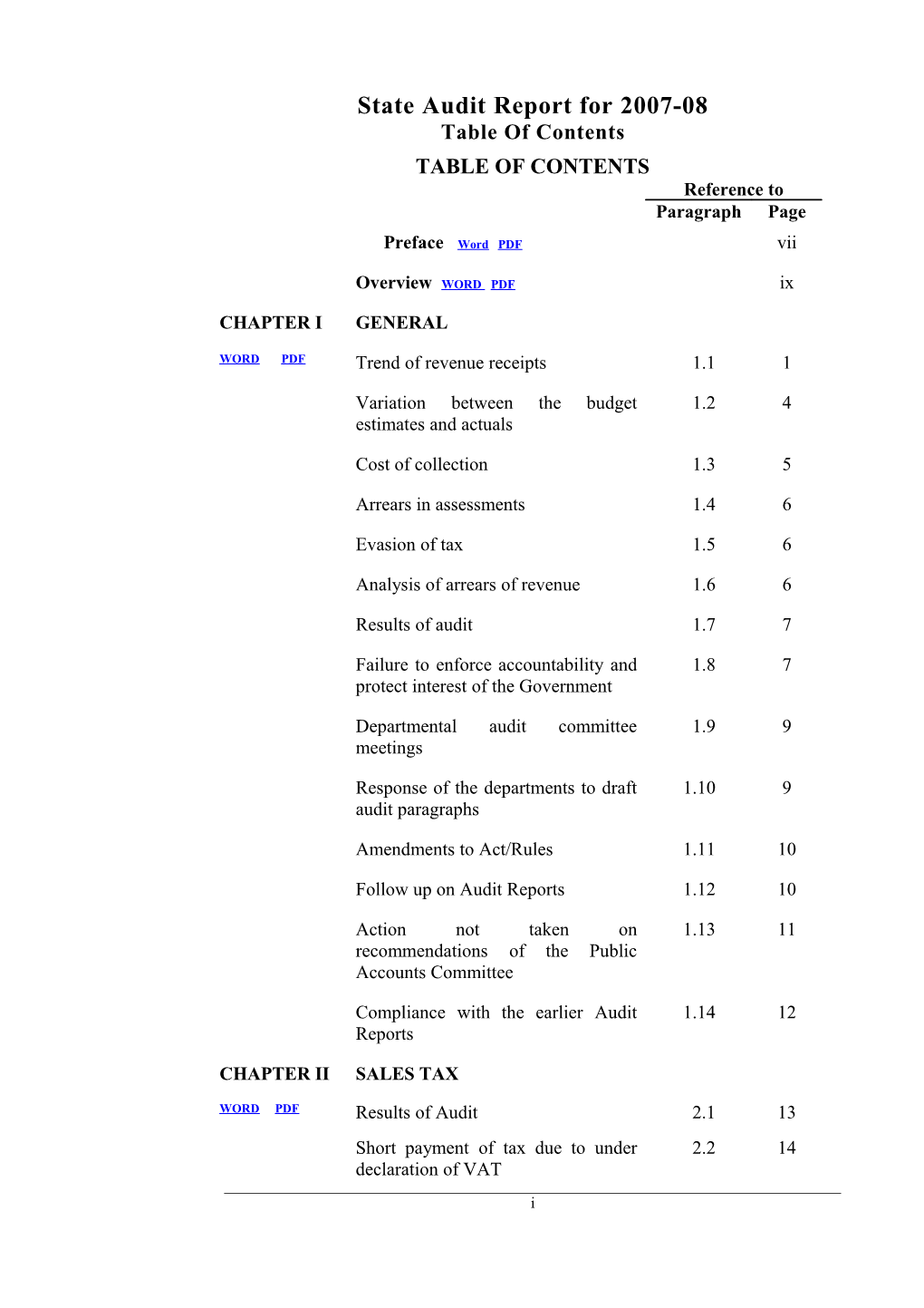 State Audit Report for 2007-08