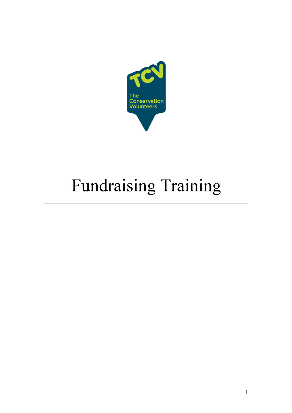 Fundraising Training