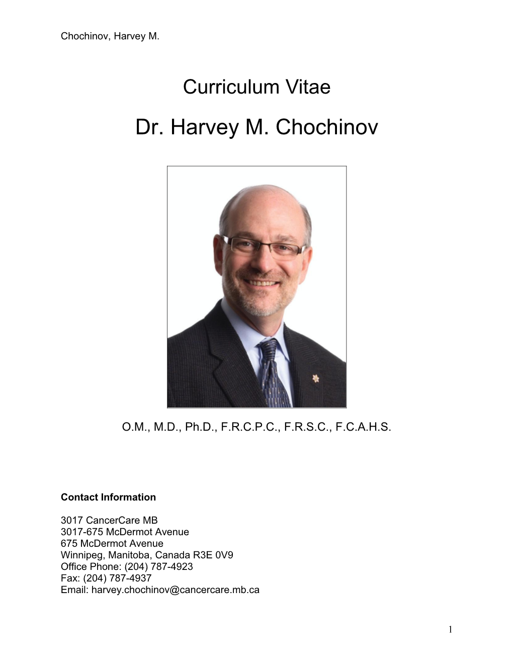 Chochinov, Harvey M