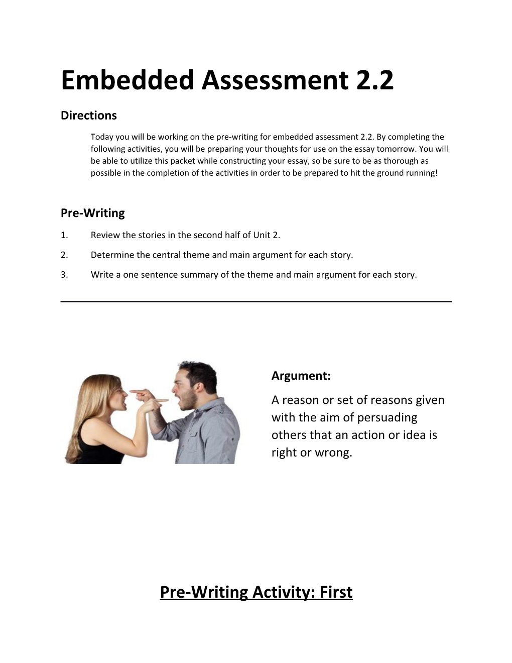 Embedded Assessment 2.2
