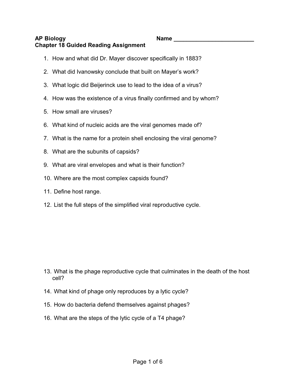 Chapter 18 Guided Reading Assignment