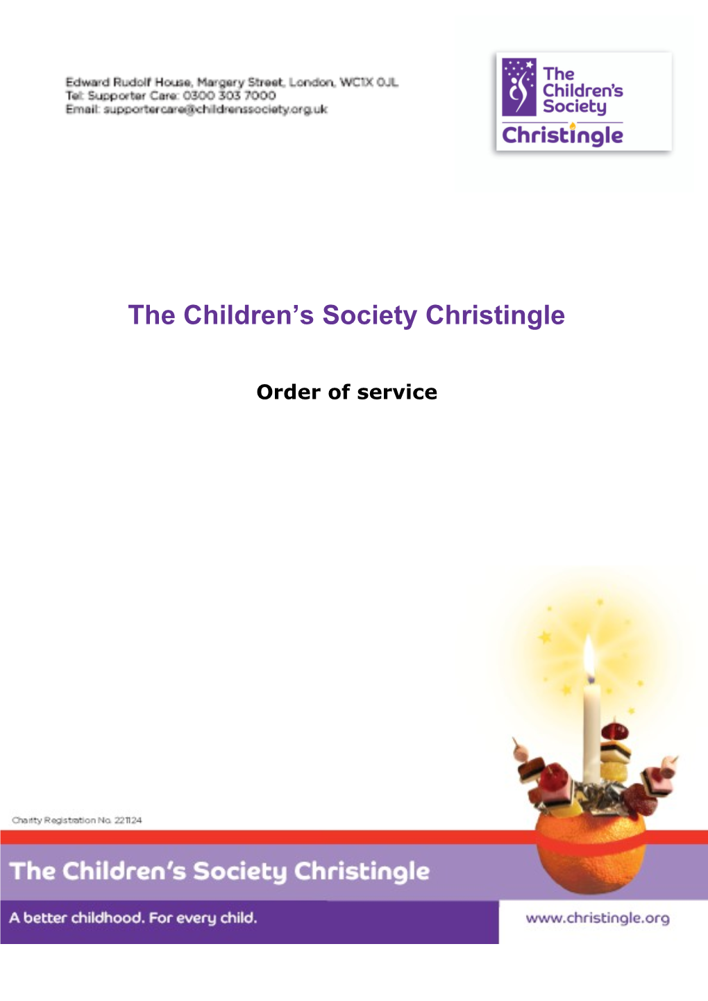 The Children S Society Christingle