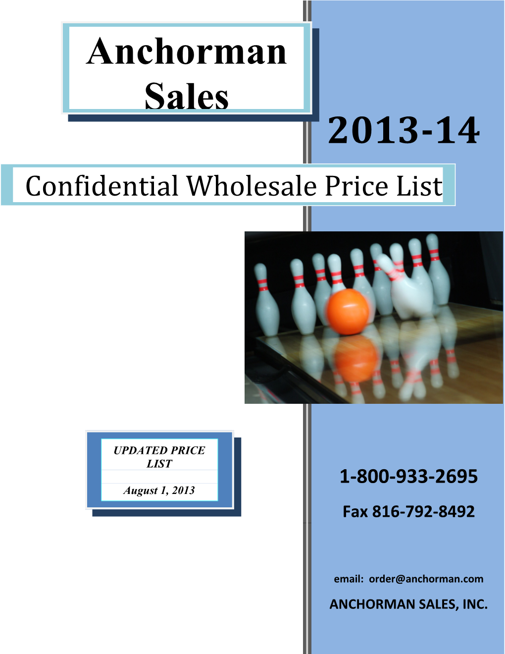 Confidential Wholesale Price List