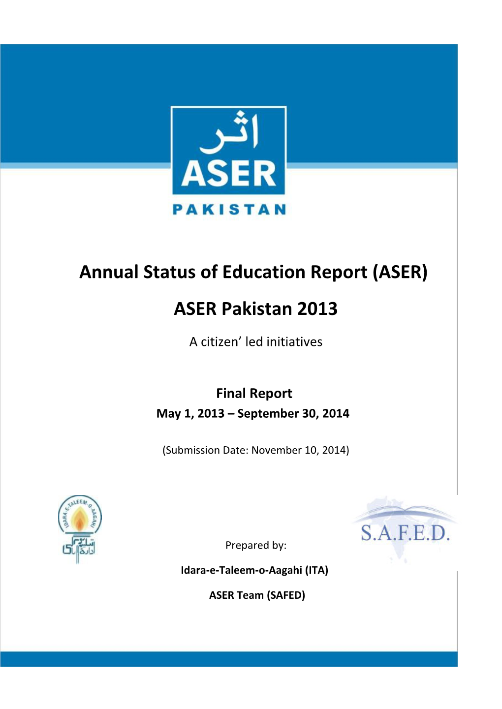 Annual Status of Education Report (ASER)