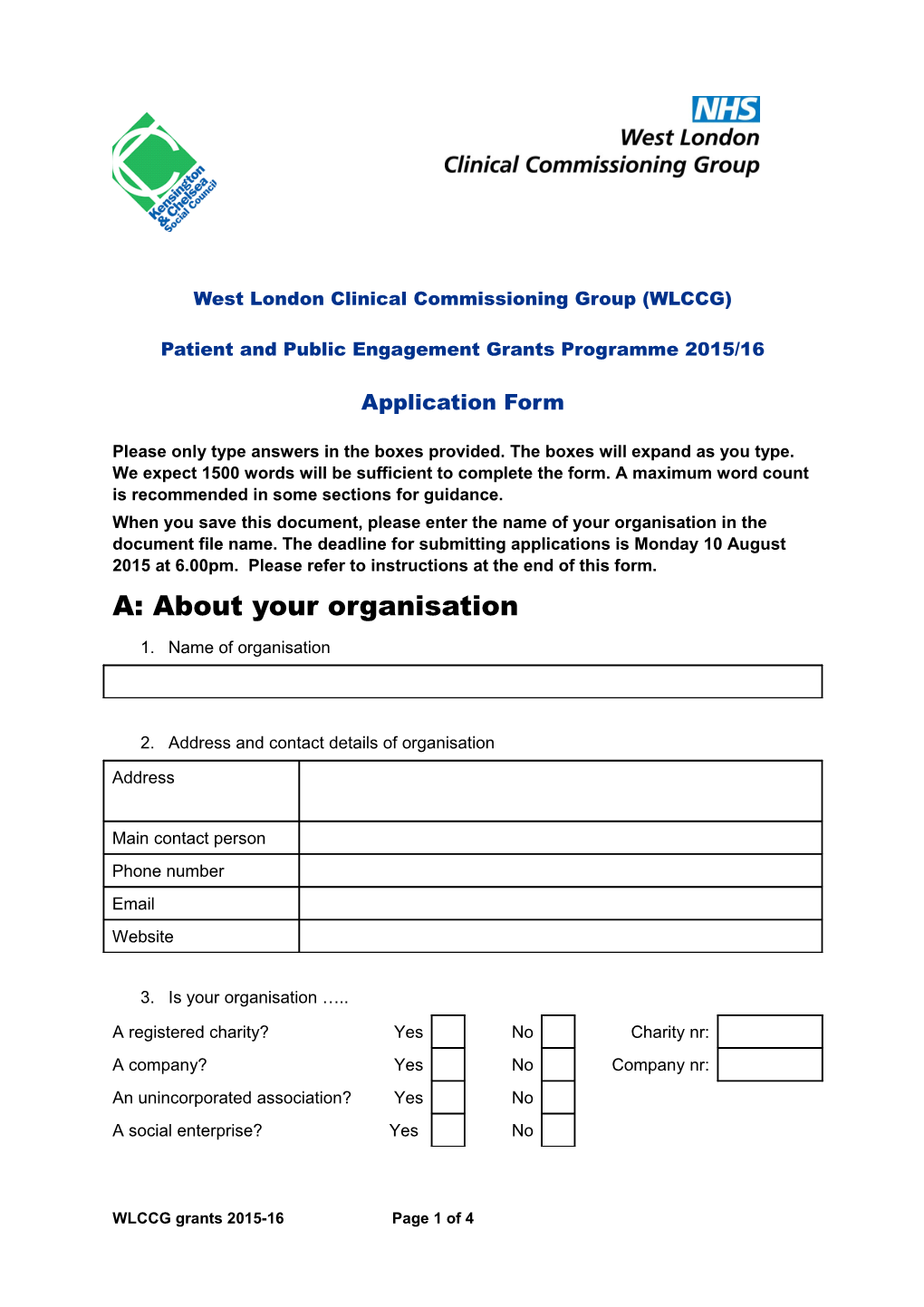 West London Clinical Commissioning Group (WLCCG)