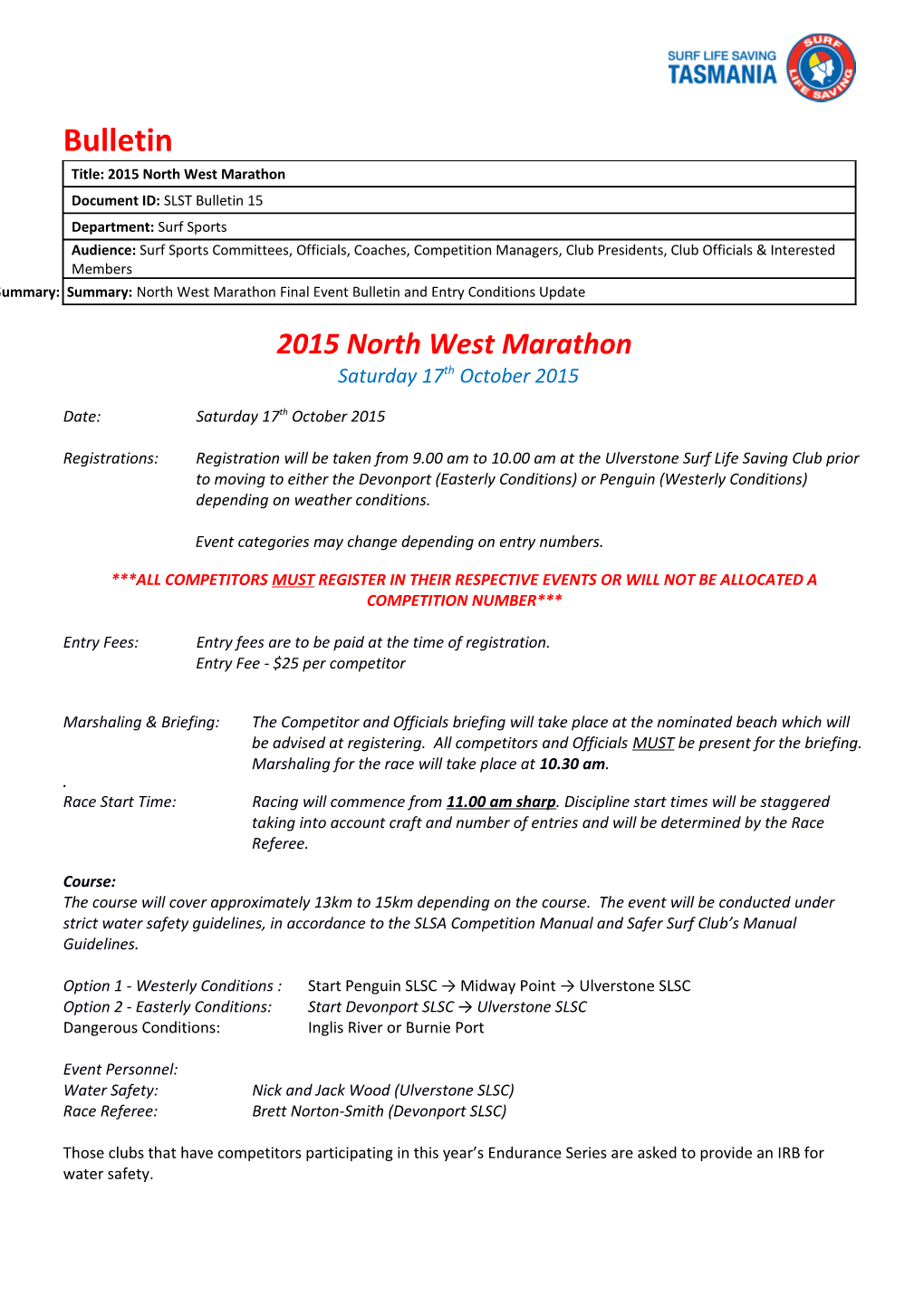 2015North West Marathon