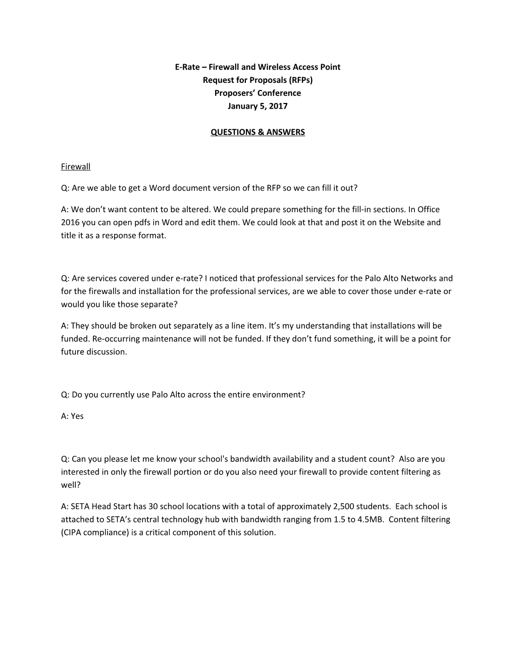 E-Rate Firewall and Wireless Access Point