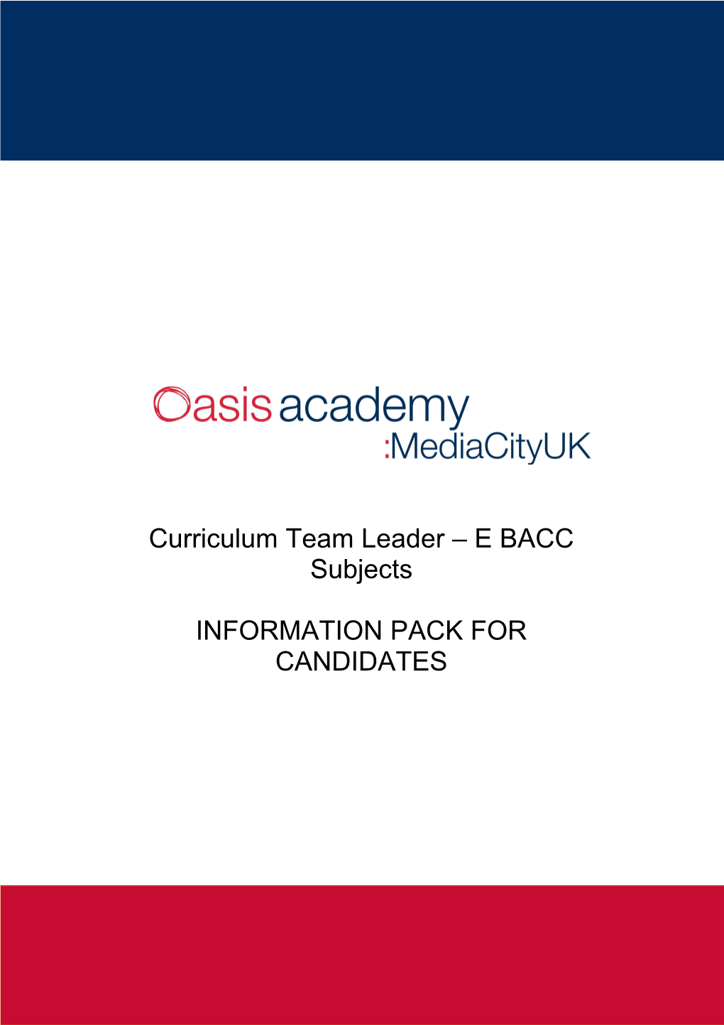 Curriculum Team Leader E BACC Subjects