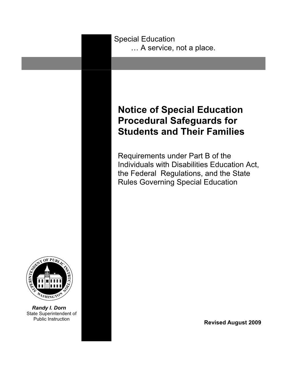 Notice of Special Education