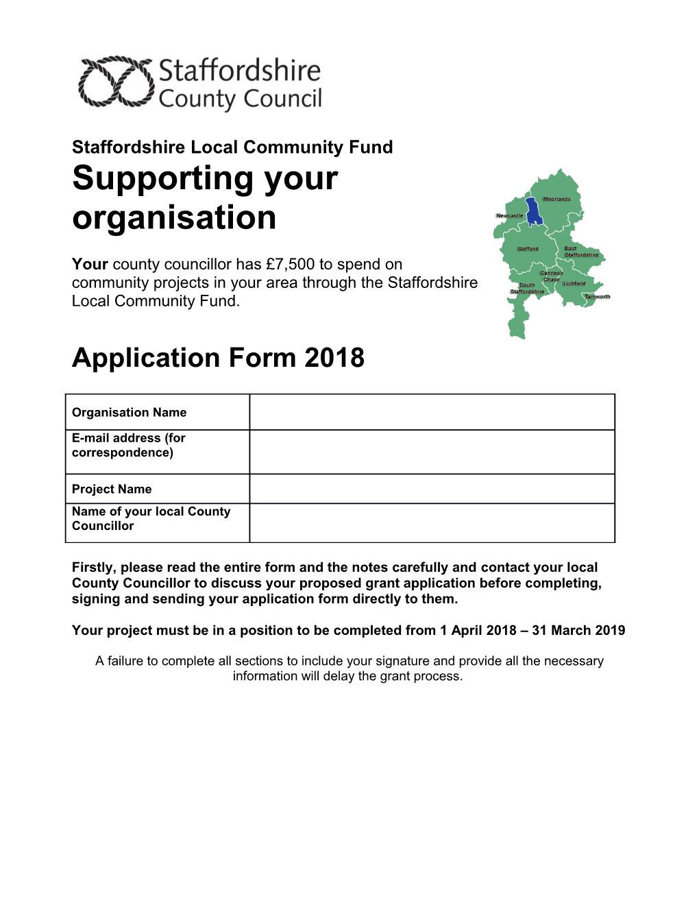 Staffordshire Local Community Fund