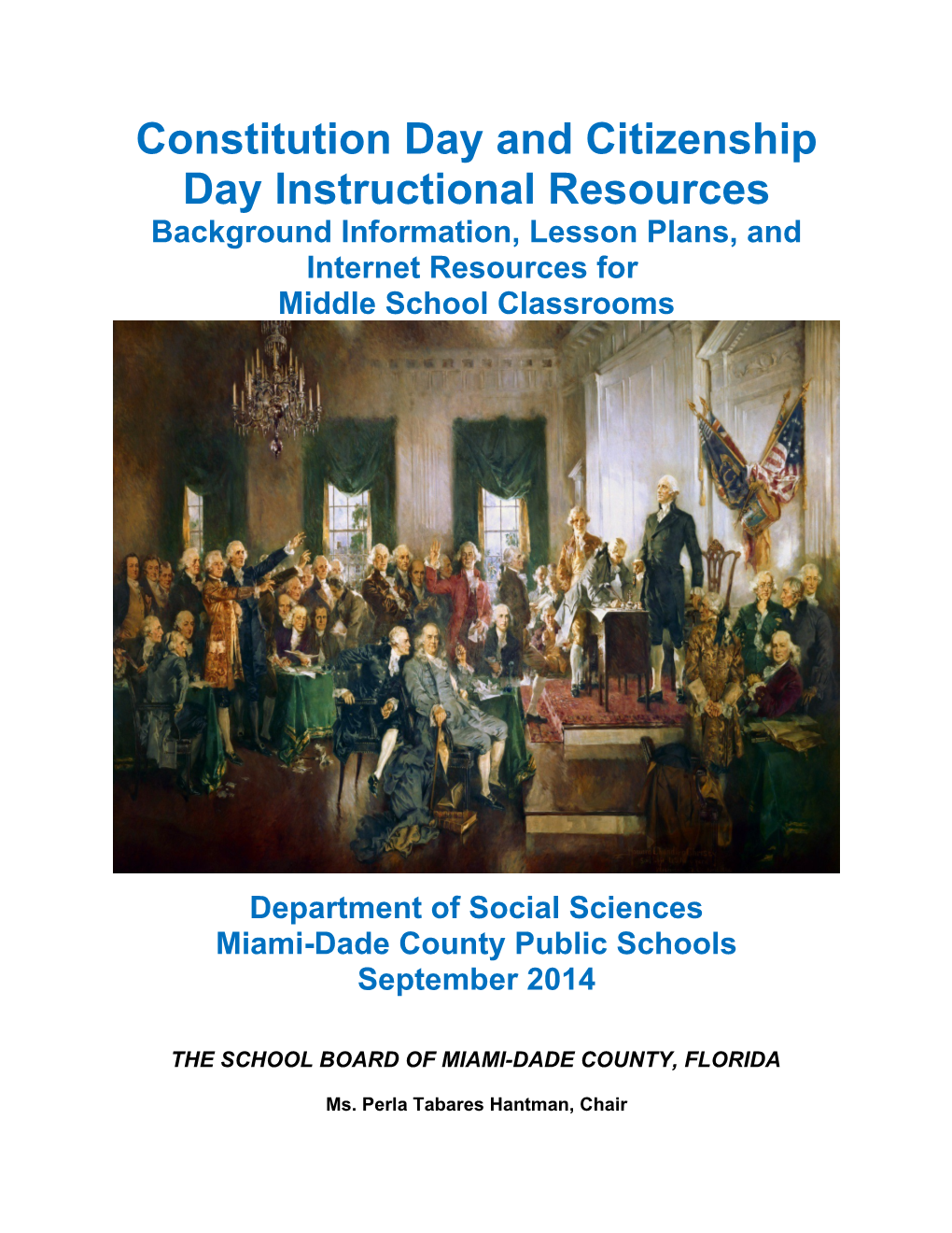 Constitution Day and Citizenship Day Instructional Resources
