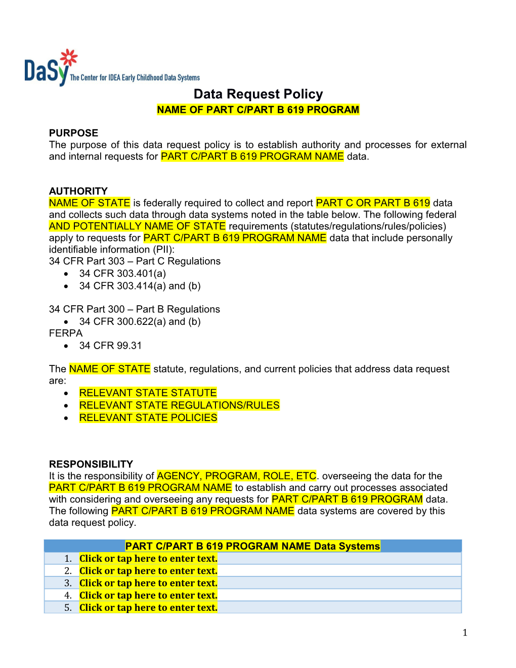 Name of Part C/Part B 619 Program