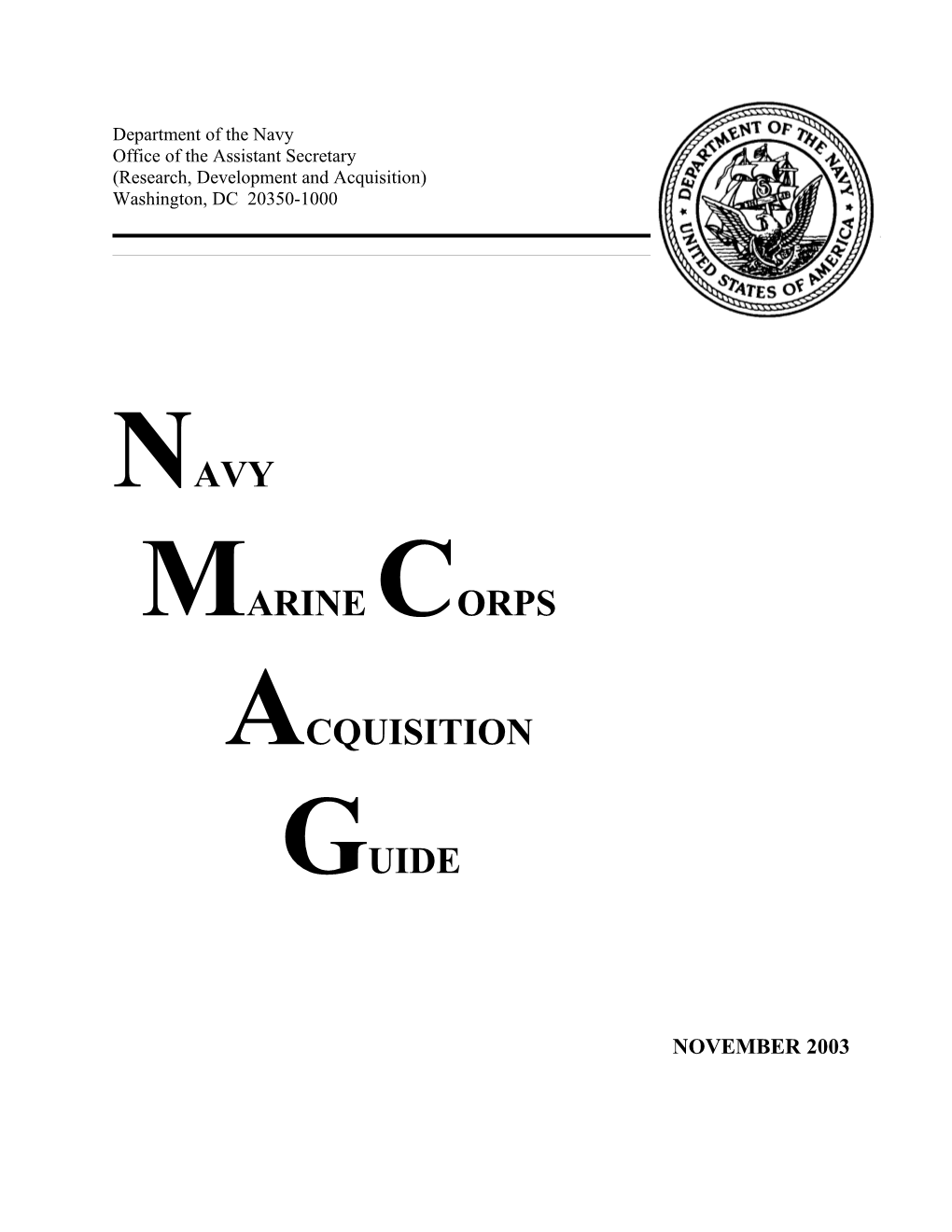Navy Marine Corps Acquisition Guide