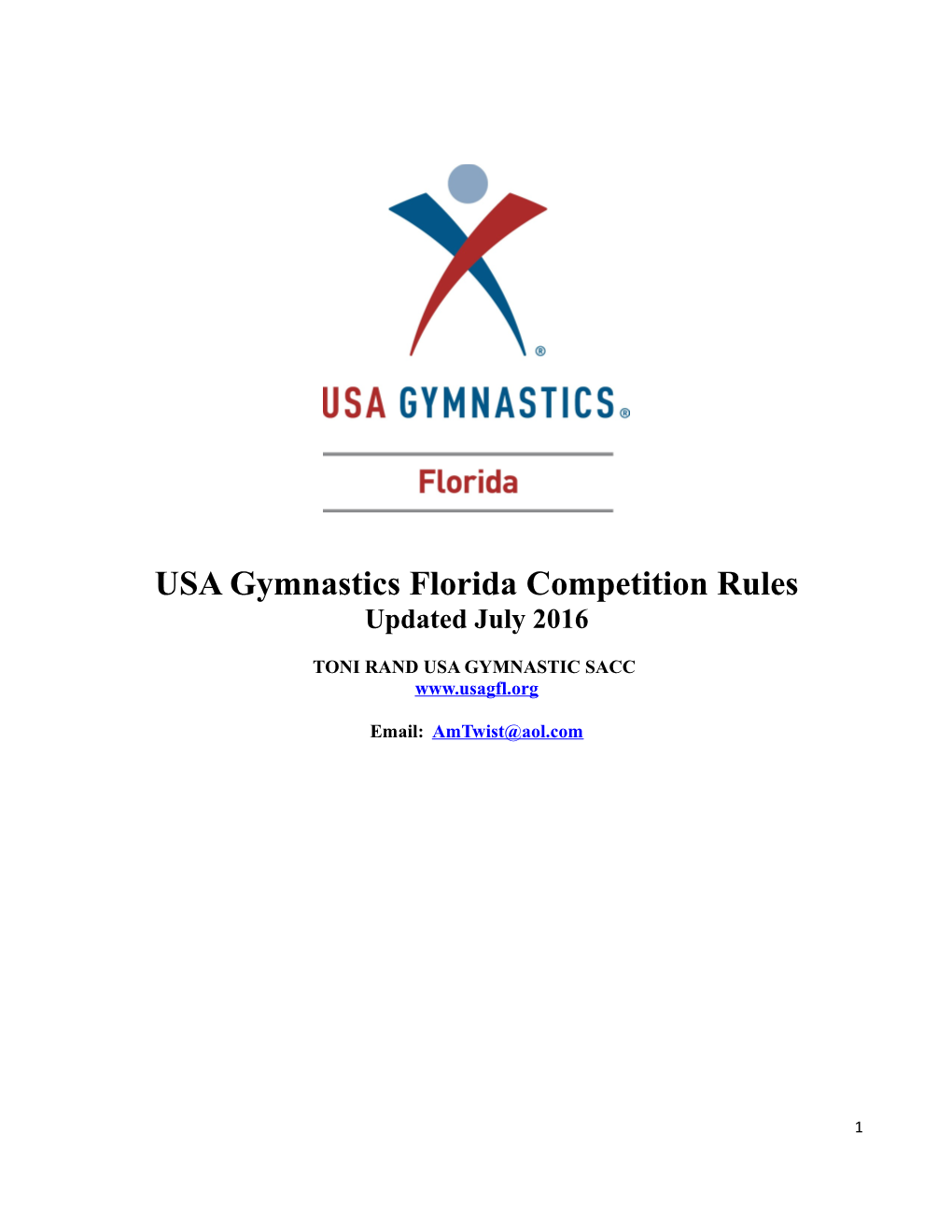 Usagymnastics Florida Competition Rules