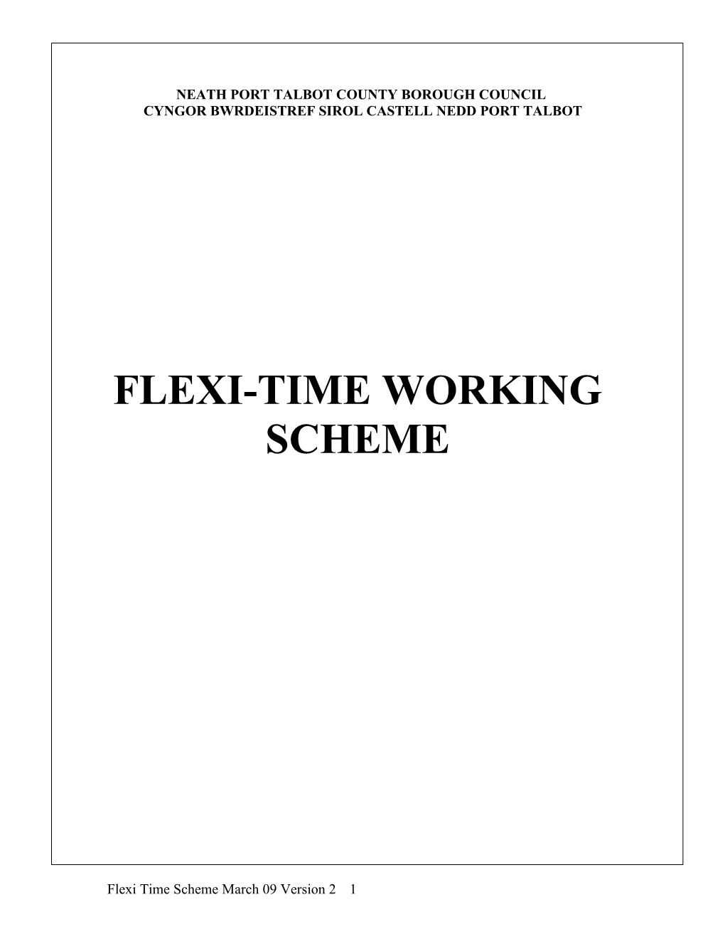 Flexi-Time Working Scheme