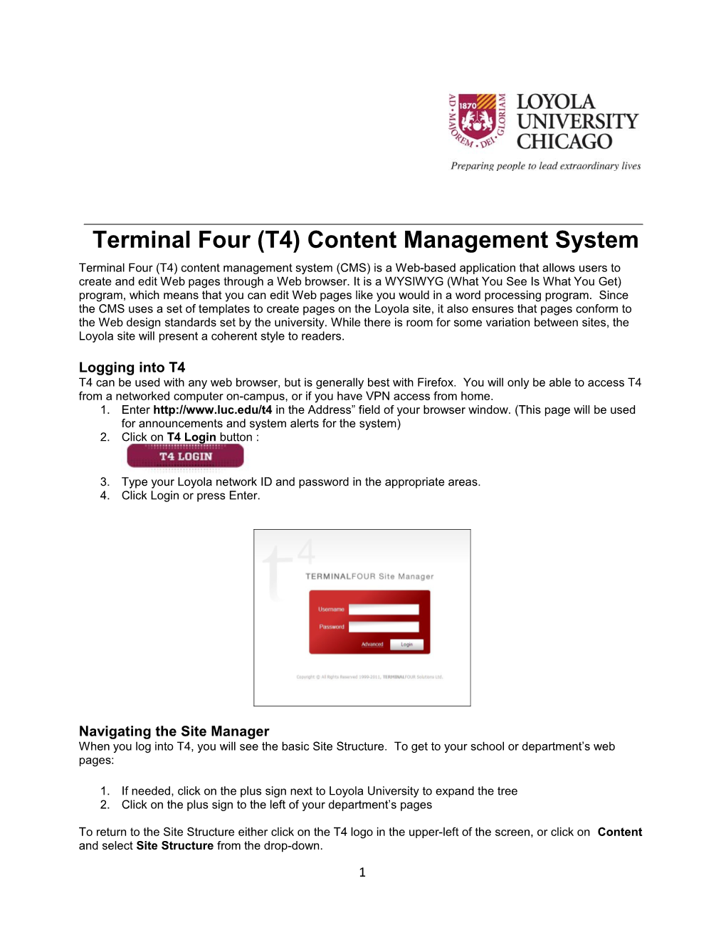 Terminal Four (T4)Contentmanagementsystem