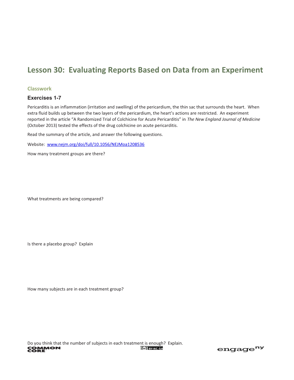 Lesson 30: Evaluating Reports Based on Data from an Experiment