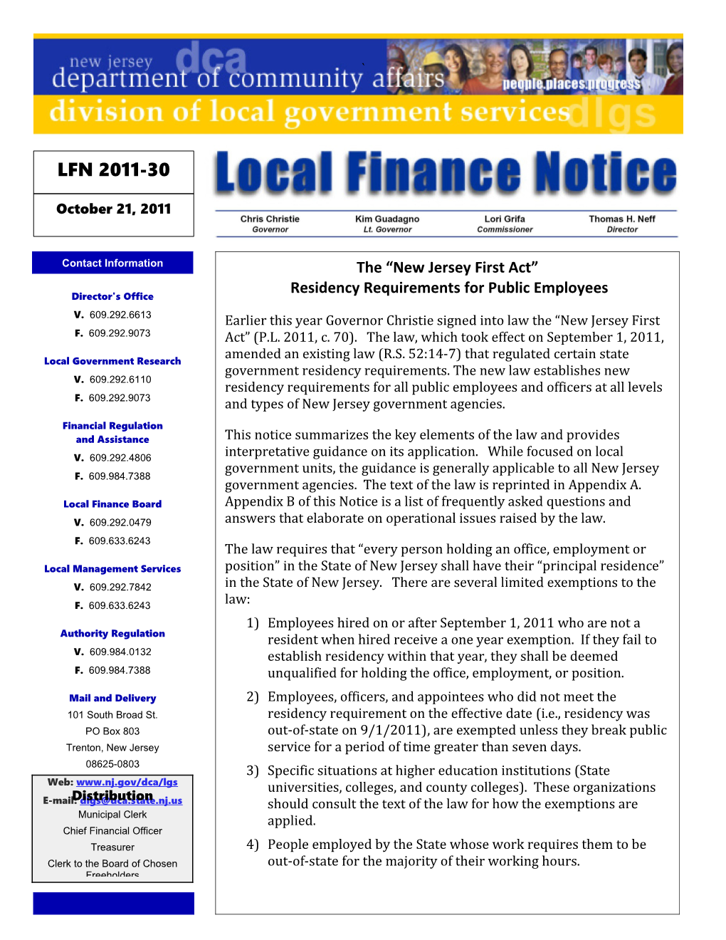 Local Finance Notice 2011-27September 20, 2011Page 1