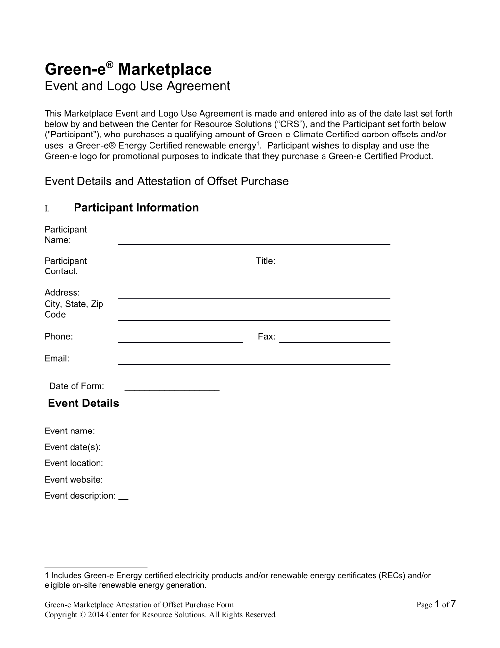 Event and Logo Use Agreement