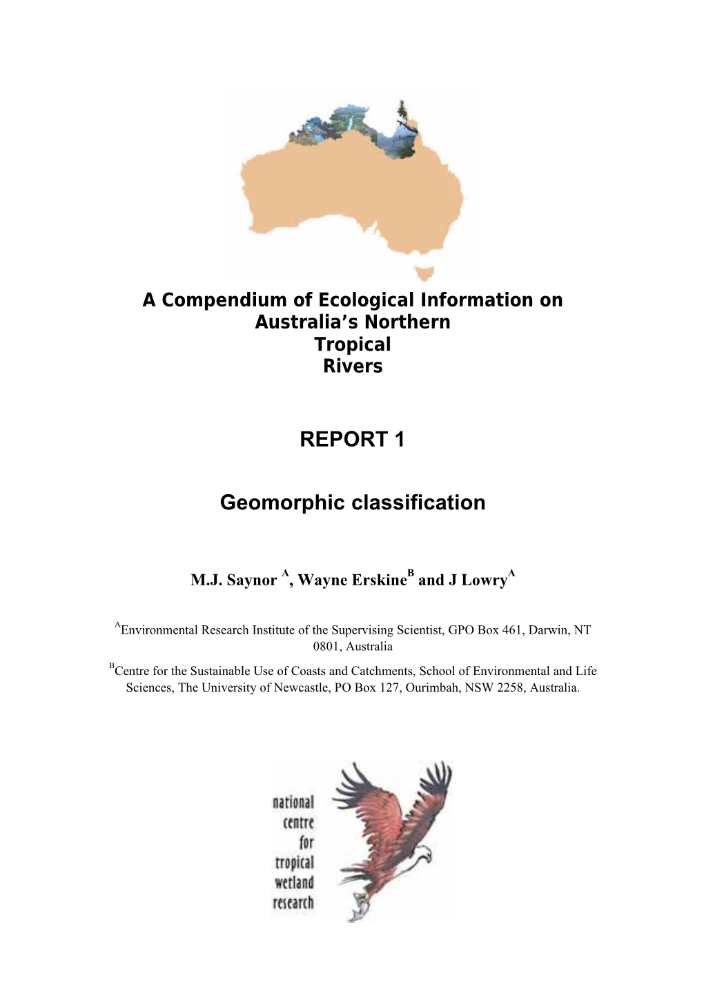 A Compendium of Ecological Information on Australia's Northern Tropical Rivers - Report