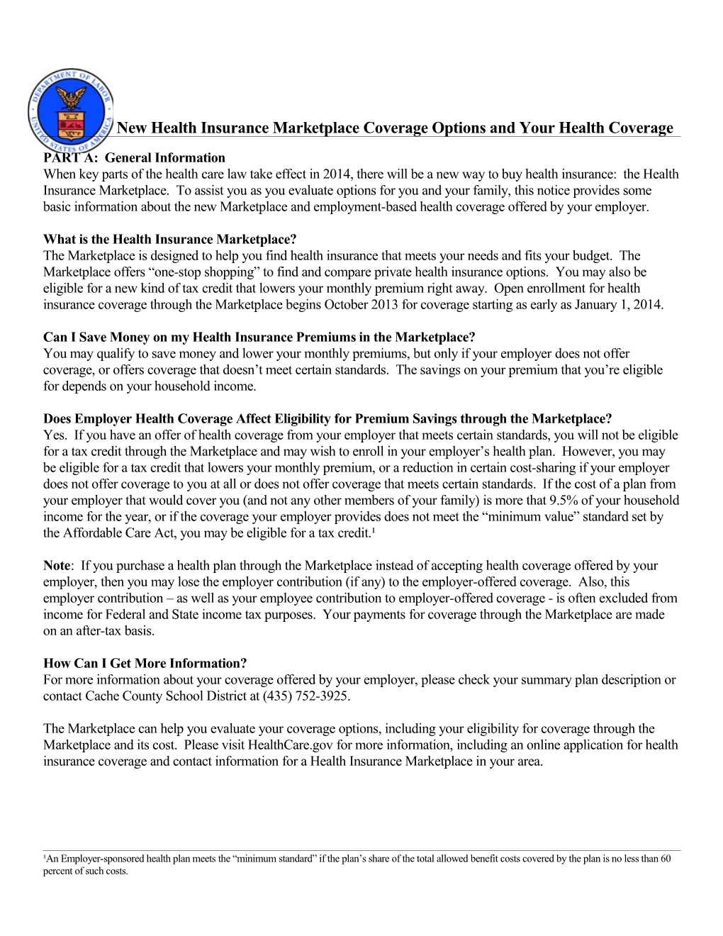 New Health Insurance Marketplace Coverage Options and Your Health Coverage