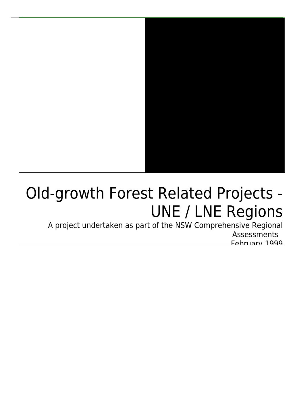 Old-Growth Forest Related Projects - UNE /LNE Regions
