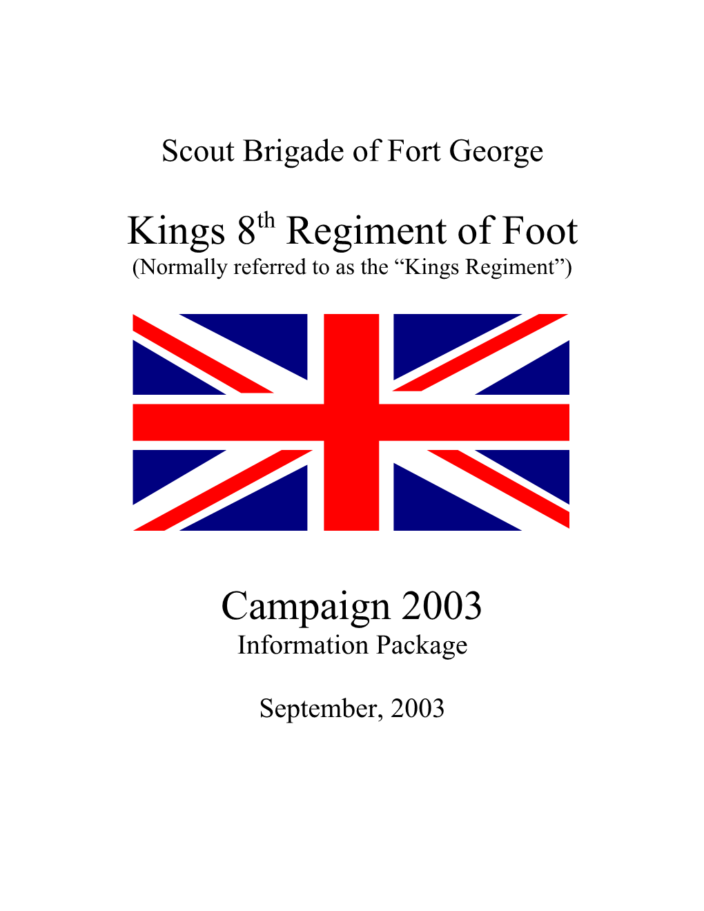 Scout Brigade of Fort George