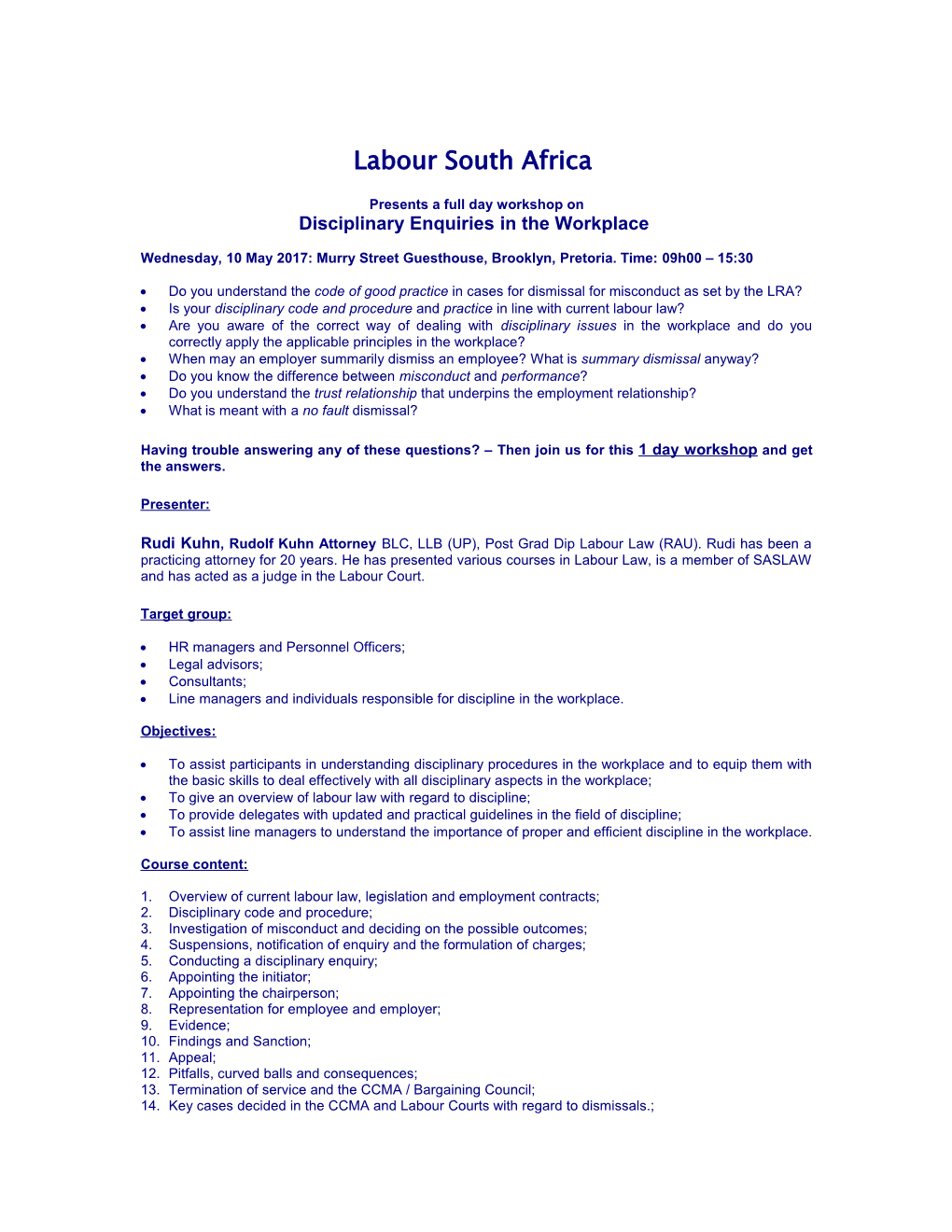 Labour South Africa